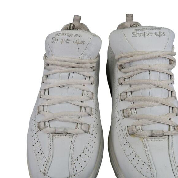 Skechers Shoes Womens 9 Shape Up Sneaker Work Slip Resistant Leather White Retro - Picture 4 of 16